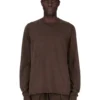 DRKSHDW FW25 CONCORDIANS CREWNECK-SVETTE I MØRK STØVET KOMPAKT TYKK TRØYE. DU02E7279RIGP-78