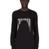 DRKSHDW FW25 CONCORDIANS LEVEL LS T-skjorte i svart, medium tykk bomullsjersey DU02E7260RNEP4-0908
