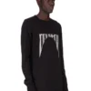 DRKSHDW FW25 CONCORDIANS LEVEL LS T-skjorte i svart, medium tykk bomullsjersey DU02E7260RNEP4-0908