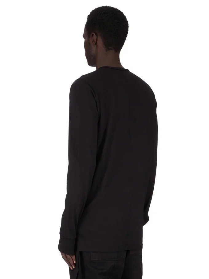 DRKSHDW FW25 CONCORDIANS LEVEL LS T-skjorte i svart, medium tykk bomullsjersey DU02E7260RNEP4-0908