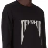 DRKSHDW FW25 CONCORDIANS LEVEL LS T-skjorte i svart, medium tykk bomullsjersey DU02E7260RNEP4-0908