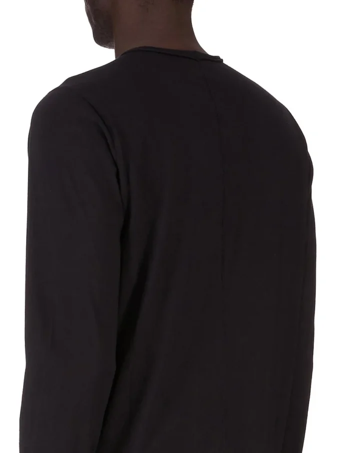 DRKSHDW FW25 CONCORDIANS LEVEL LS T-skjorte i svart, medium tykk bomullsjersey DU02E7260RNEP4-0908