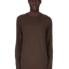 DRKSHDW FW25 CONCORDIANS LS LEVEL T I MØRK STØVET BOMULLSGAUZE-JERSEY DU02E7260BH-78