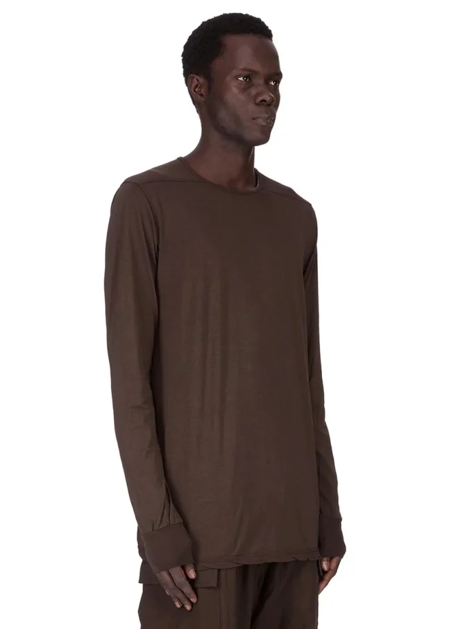 DRKSHDW FW25 CONCORDIANS LS LEVEL T I MØRK STØVET BOMULLSGAUZE-JERSEY DU02E7260BH-78
