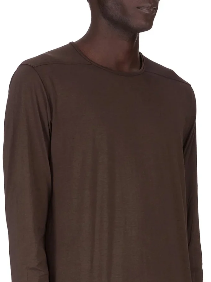 DRKSHDW FW25 CONCORDIANS LS LEVEL T I MØRK STØVET BOMULLSGAUZE-JERSEY DU02E7260BH-78