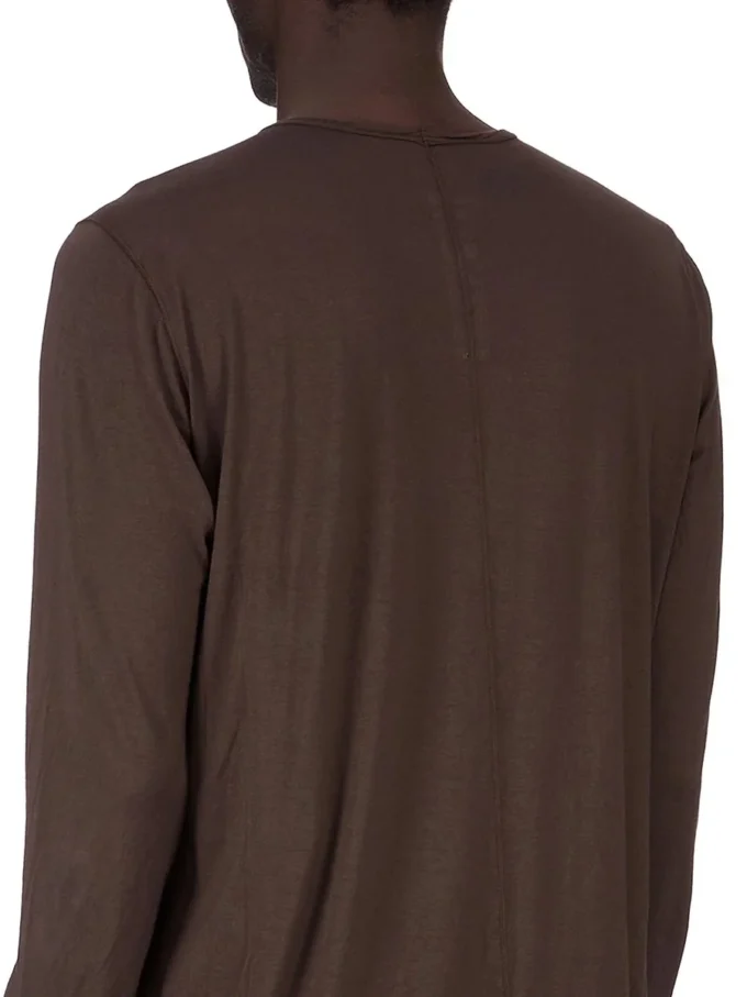 DRKSHDW FW25 CONCORDIANS LS LEVEL T I MØRK STØVET BOMULLSGAUZE-JERSEY DU02E7260BH-78
