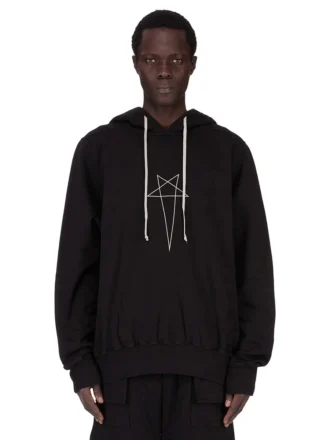 DRKSHDW FW25 CONCORDIANS OVERSIZED HETTEGENSER I SVART/PERLEFARGET FURKA HEAVY SWEATSHIRT DU02E7262FEP3P-0908