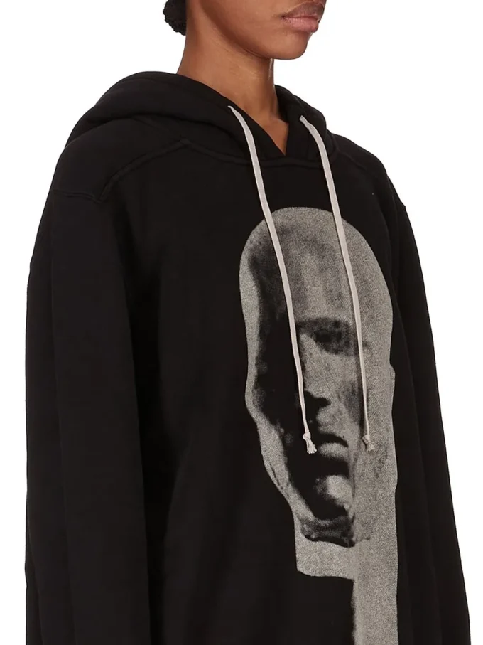 DRKSHDW FW25 CONCORDIANS OVERSIZED HETTEGENSER I SVART/PERLEGRUN SLUP FELPA DS02E7241FSLP1P-0908