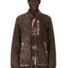 DRKSHDW FW25 CONCORDIANS SKJULT GLIDELÅSFRONTJEKKE I DRKDUST BØRSTET BOMULL. DU02E7775BMO-78