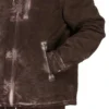 DRKSHDW FW25 CONCORDIANS SKJULT GLIDELÅSFRONTJEKKE I DRKDUST BØRSTET BOMULL. DU02E7775BMO-78