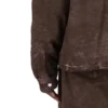 DRKSHDW FW25 CONCORDIANS SKJULT GLIDELÅSFRONTJEKKE I DRKDUST BØRSTET BOMULL. DU02E7775BMO-78