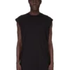 DRKSHDW FW25 CONCORDIANS TARP T I SVART BOMULLSGAUZE-JERSEY DU02E7158BH-09
