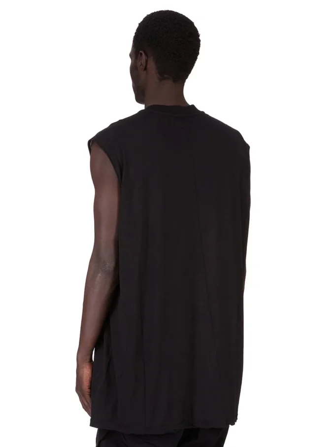 DRKSHDW FW25 CONCORDIANS TARP T I SVART BOMULLSGAUZE-JERSEY DU02E7158BH-09