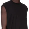 DRKSHDW FW25 CONCORDIANS TARP T I SVART BOMULLSGAUZE-JERSEY DU02E7158BH-09