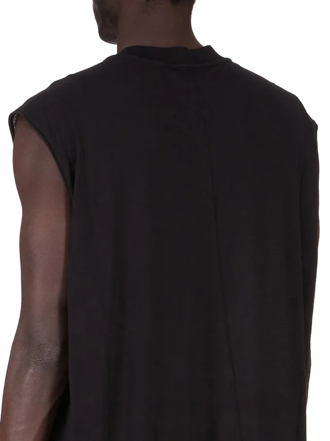 DRKSHDW FW25 CONCORDIANS TARP T I SVART BOMULLSGAUZE-JERSEY DU02E7158BH-09