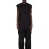 DRKSHDW FW25 CONCORDIANS TARP T I SVART BOMULLSGAUZE-JERSEY DU02E7158BH-09