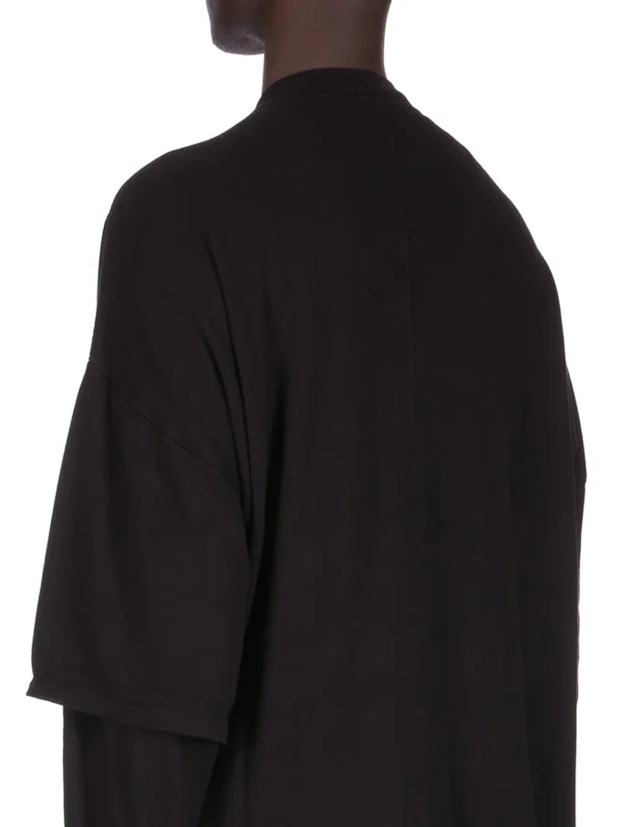 DRKSHDW FW25 CONCORDIANS TOMMY HUSTLER SWEAT I SVART DOBBELT BØRSTET TRØYE DU02E7266JDB-09