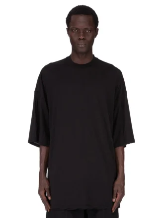 DRKSHDW FW25 CONCORDIANS TOMMY T I SVART BOMULLSGAUZE-TRØYE DU02E7259BH-09