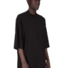 DRKSHDW FW25 CONCORDIANS TOMMY T I SVART BOMULLSGAUZE-TRØYE DU02E7259BH-09