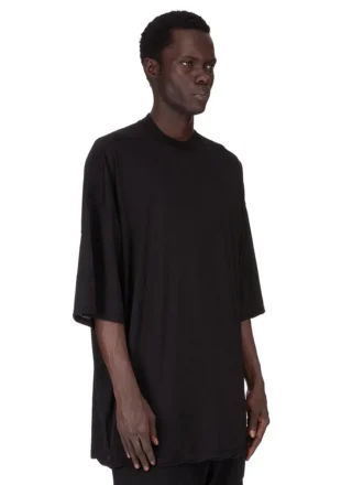 DRKSHDW FW25 CONCORDIANS TOMMY T I SVART BOMULLSGAUZE-TRØYE DU02E7259BH-09