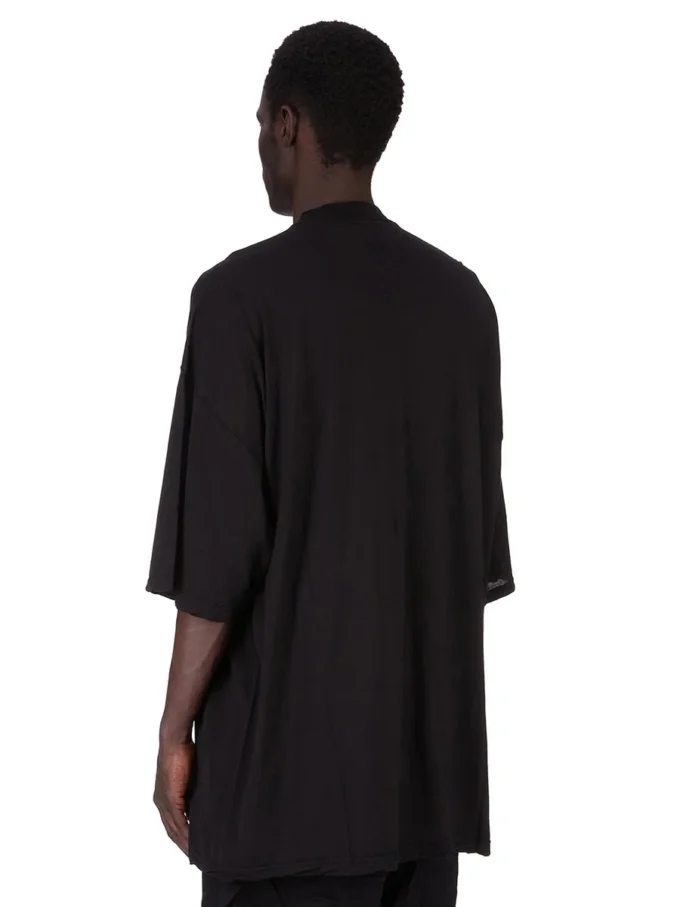 DRKSHDW FW25 CONCORDIANS TOMMY T I SVART BOMULLSGAUZE-TRØYE DU02E7259BH-09