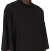 DRKSHDW FW25 CONCORDIANS TOMMY T I SVART BOMULLSGAUZE-TRØYE DU02E7259BH-09