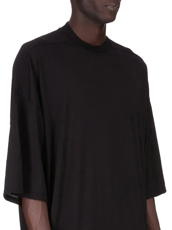 DRKSHDW FW25 CONCORDIANS TOMMY T I SVART BOMULLSGAUZE-TRØYE DU02E7259BH-09