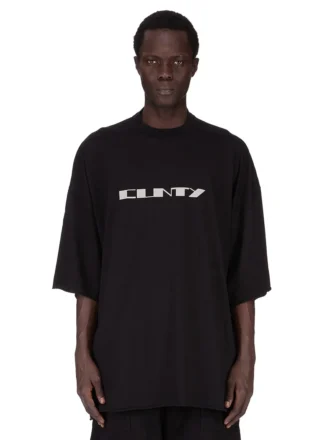 DRKSHDW FW25 CONCORDIANS TOMMY T-skjorte i svart/perlefarget medium bomullsjersey DU02E7259RNEP2-0908