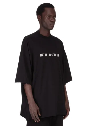 DRKSHDW FW25 CONCORDIANS TOMMY T-skjorte i svart/perlefarget medium bomullsjersey DU02E7259RNEP2-0908