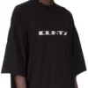DRKSHDW FW25 CONCORDIANS TOMMY T-skjorte i svart/perlefarget medium bomullsjersey DU02E7259RNEP2-0908