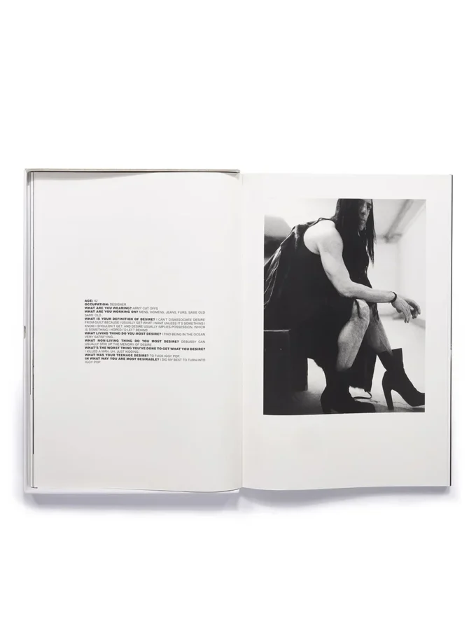 RICK OWENS – BØKER BK07S8001-0001 RICK OWENS – BØKER BK07S8001-0001