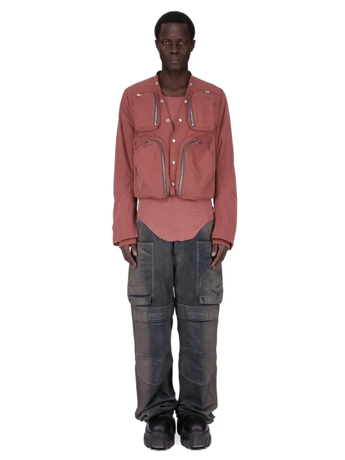 RICK OWENS FW25 CONCORDIANS CARGO JKT I PALASINTRE, MATT NYLON. RU02E1762MT-13