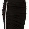 RICK OWENS FW25 CONCORDIANS EDFU-SKJØRT I SVART DOBBELT BØRSTET JERSEY DS02E7337JDB-09
