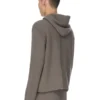 RICK OWENS FW25 CONCORDIANS FØRKOLLEKSJONENS HETTEGENSER MED GLIDELÅS I DUST LAS PALMAS KASHMERISTRIKK. RU02E1666KLWS-34