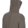 RICK OWENS FW25 CONCORDIANS FØRKOLLEKSJONENS HETTEGENSER MED GLIDELÅS I DUST LAS PALMAS KASHMERISTRIKK. RU02E1666KLWS-34