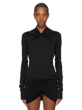 RICK OWENS FW25 CONCORDIANS KAIRO LS-TOPP I SVART VISKOSECREPE-JERSEY LI02E3212CVI-09 RICK OWENS FW25 CONCORDIANS KAIRO LS-TOPP I SVART VISKOSECREPE-JERSEY LI02E3212CVI-09