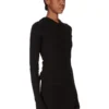 RICK OWENS FW25 CONCORDIANS KORT T-SHIRT MED HETTE, RIBBELT FITNESS I SVART RAININO RIBBELT TRØYE. RP02E4210RJR-09