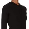 RICK OWENS FW25 CONCORDIANS KORT T-SHIRT MED HETTE, RIBBELT FITNESS I SVART RAININO RIBBELT TRØYE. RP02E4210RJR-09