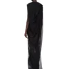 RICK OWENS FW25 CONCORDIANS NOUVEAU-KJOLE I SVART, TRANSPARENT ULLRØYSE. RP02E4574JWR-09