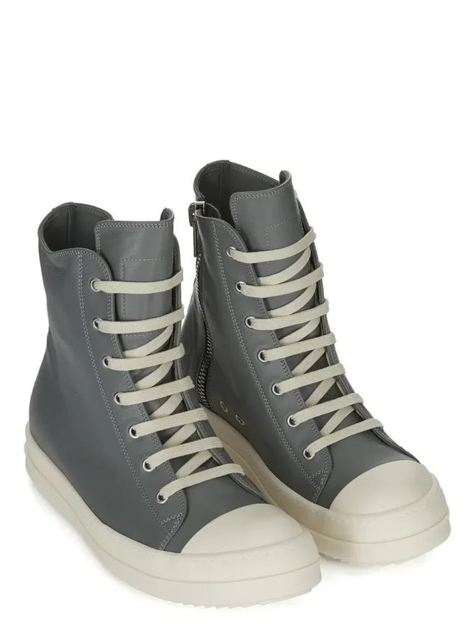 RICK OWENS FW25 CONCORDIANS SNEAKERS I VASKEDE INDIGO/MELK/MELK FULLGRAIN KUSKINN RP02E4890LCO-0611