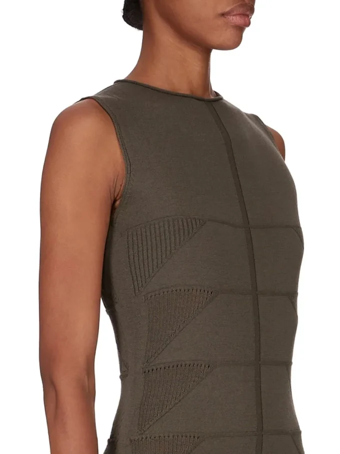 RICK OWENS FW25 CONCORDIANS TANKKJOLE MOTIV I BOSCO LETT RASATO-STRIKK RP02E4676MLK-25