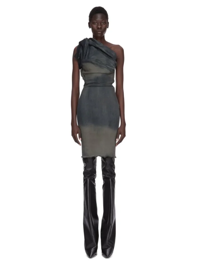 RICK OWENS FW25 CONCORDIANS TWIST-KJOLE I DRKDUST DEGRADE SLUB STRETCH-DENIM. RP02E4521SDKDEG-78D RICK OWENS FW25 CONCORDIANS TWIST-KJOLE I DRKDUST DEGRADE SLUB STRETCH-DENIM. RP02E4521SDKDEG-78D