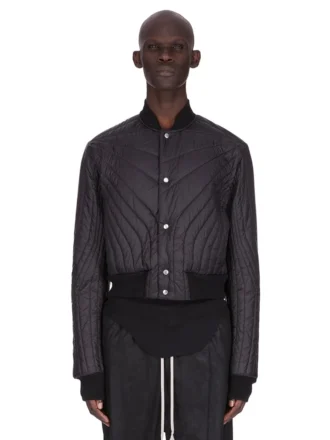 RICK OWENS FW25 CONCORDIANS VATTERT FLYJEKKE I SVART NYLON RU02E1727NPT1-09