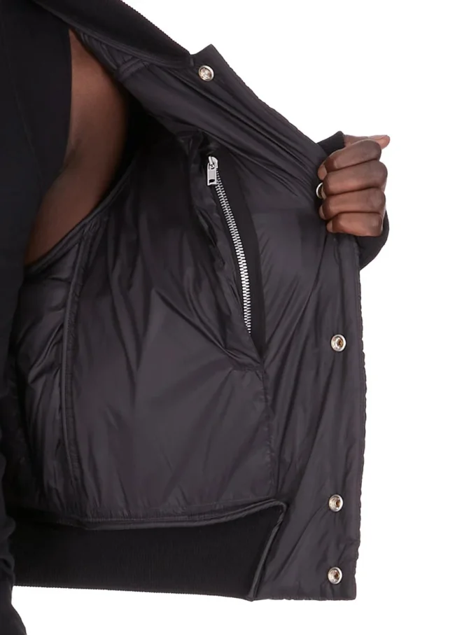RICK OWENS FW25 CONCORDIANS VATTERT FLYJEKKE I SVART NYLON RU02E1727NPT1-09