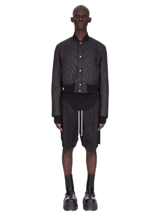 RICK OWENS FW25 CONCORDIANS VATTERT FLYJEKKE I SVART NYLON RU02E1727NPT1-09