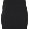 RICK OWENS LILIES FW25 CONCORDIANS EVA-SKJØRT I SVART VISKOSECREPE-JERSEY LI02E3316CVI-09