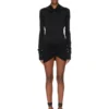 RICK OWENS LILIES FW25 CONCORDIANS LUNA-SKJØRT I VISKOSECREPE-JERSEY LI02E3309CVI-09